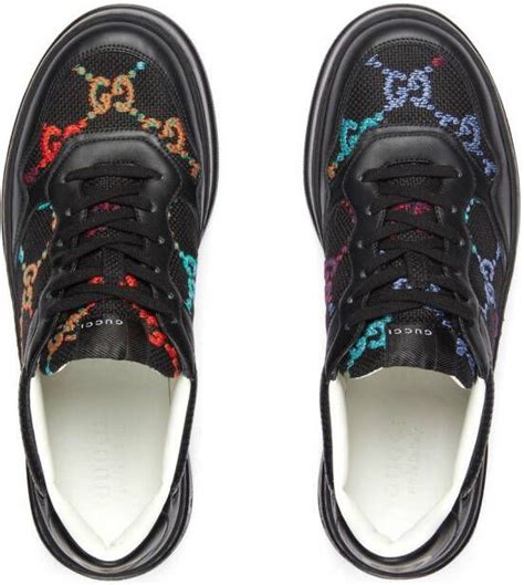 gucci heren schoenen zwart|Gucci embroidered sneakers.